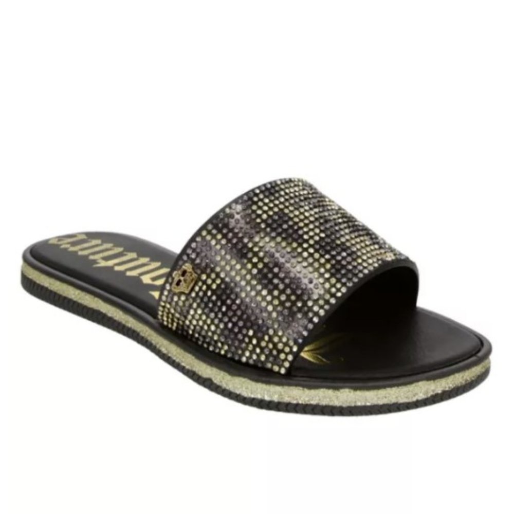 Juicy Couture Animal Print Yippy Slides Sa…